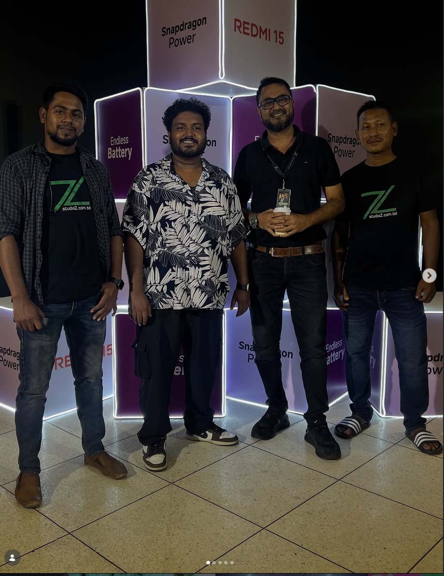 Studio Z BD team at Redmi 15 Launch Event (Xiaomi Bangladesh)