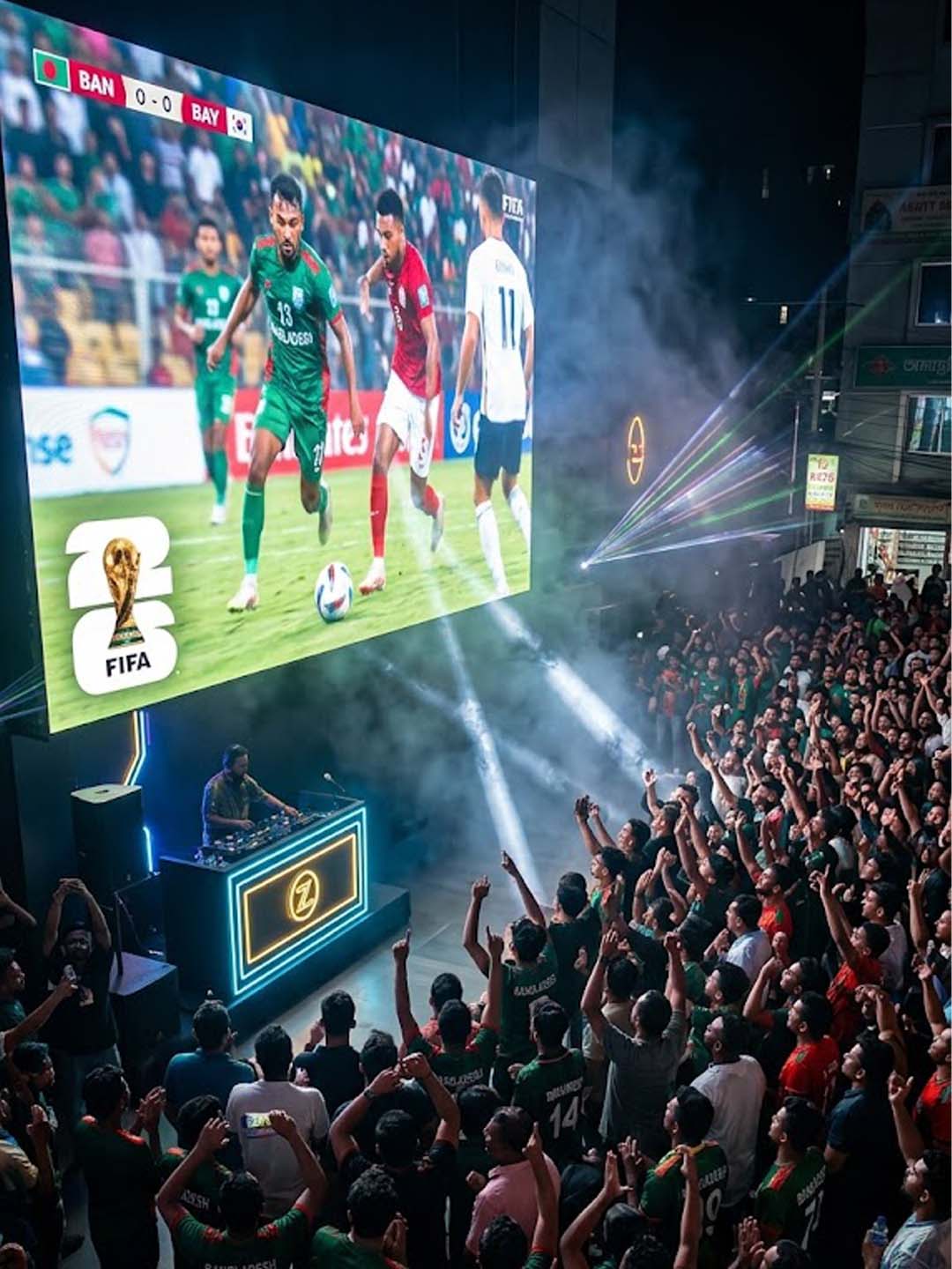 Studio Z FIFA 2026 full setup — projector and immersive AV production at venue