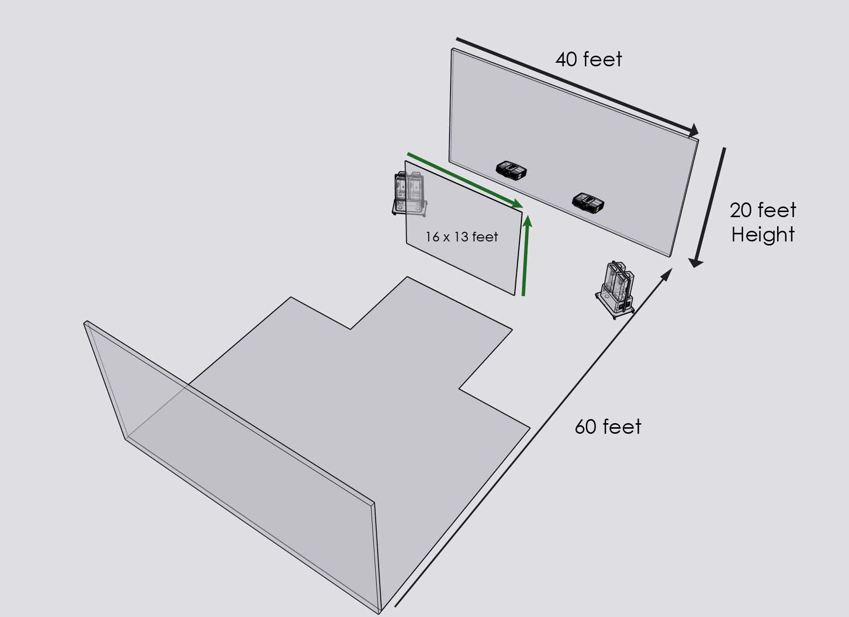 Holo Room Floor Plan and Dimensions Diagram