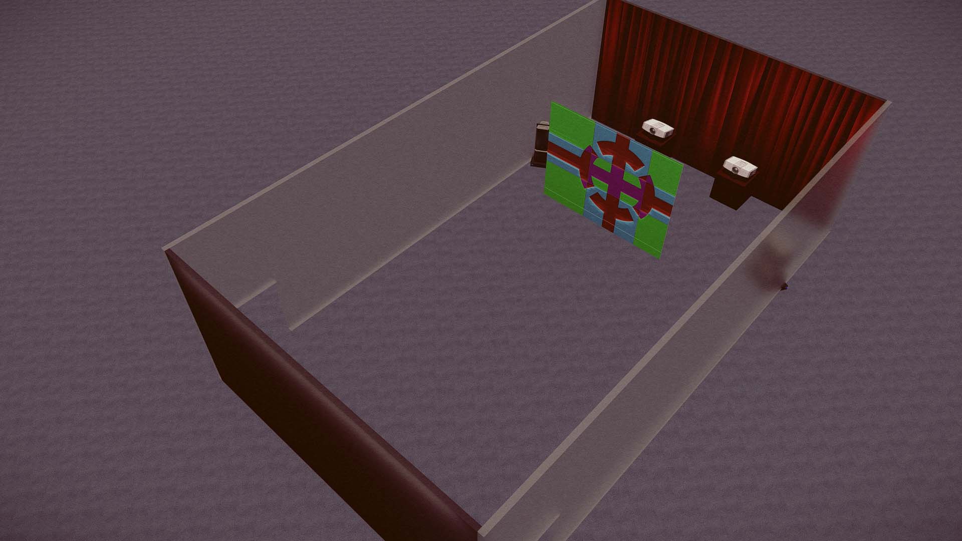 Holo Room Simulation — Top View