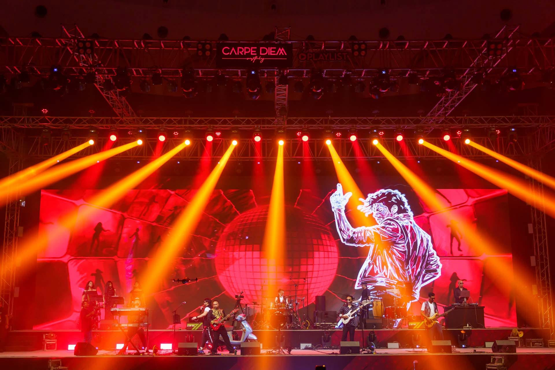 Michael Jackson tribute set with full lighting and LED production at Hall of Fame BICC Dhaka, technical direction by Studio Z